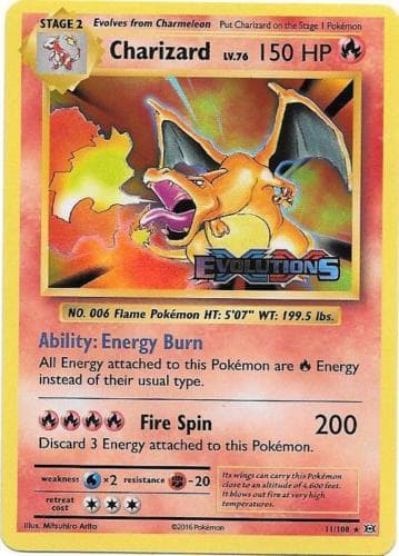 Charizard XY Evolutions Prerelease Stage 2