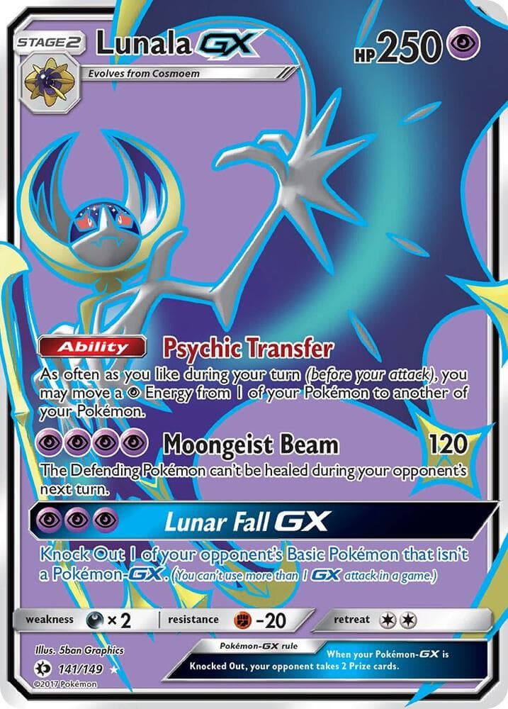 Lunala GX Full Art Stage 2