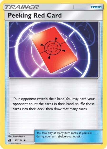 Peeking Red Card Item
