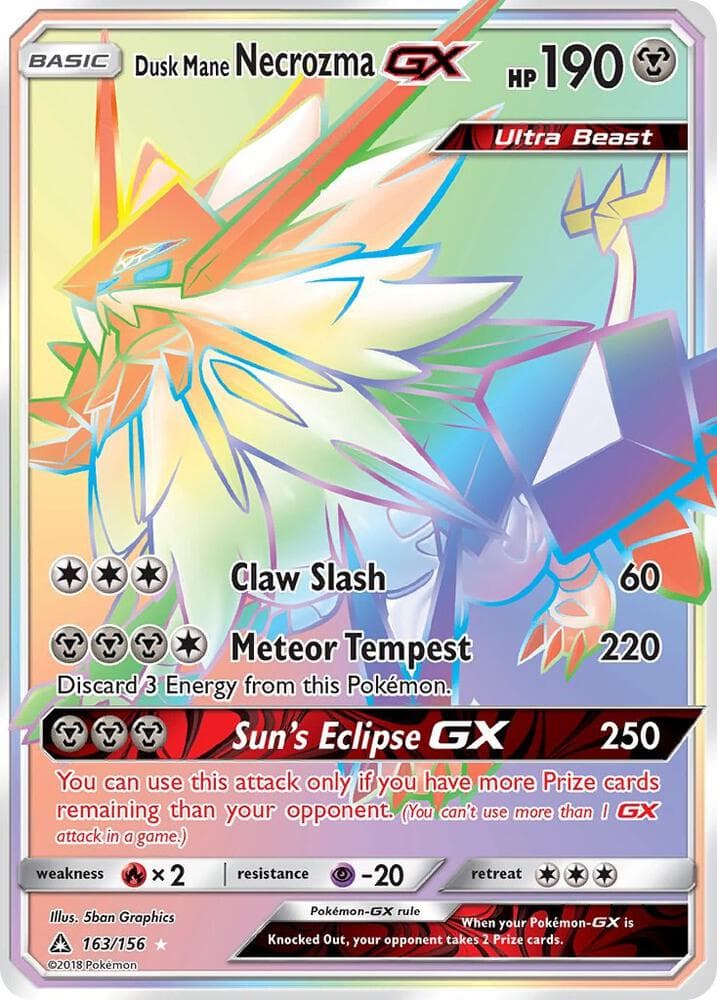 Dusk Mane Necrozma GX Secret Rare Basic