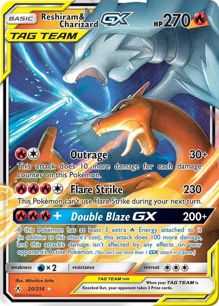 Reshiram and Charizard GX Basic