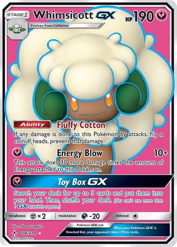 Whimsicott GX Full Art Stage 1