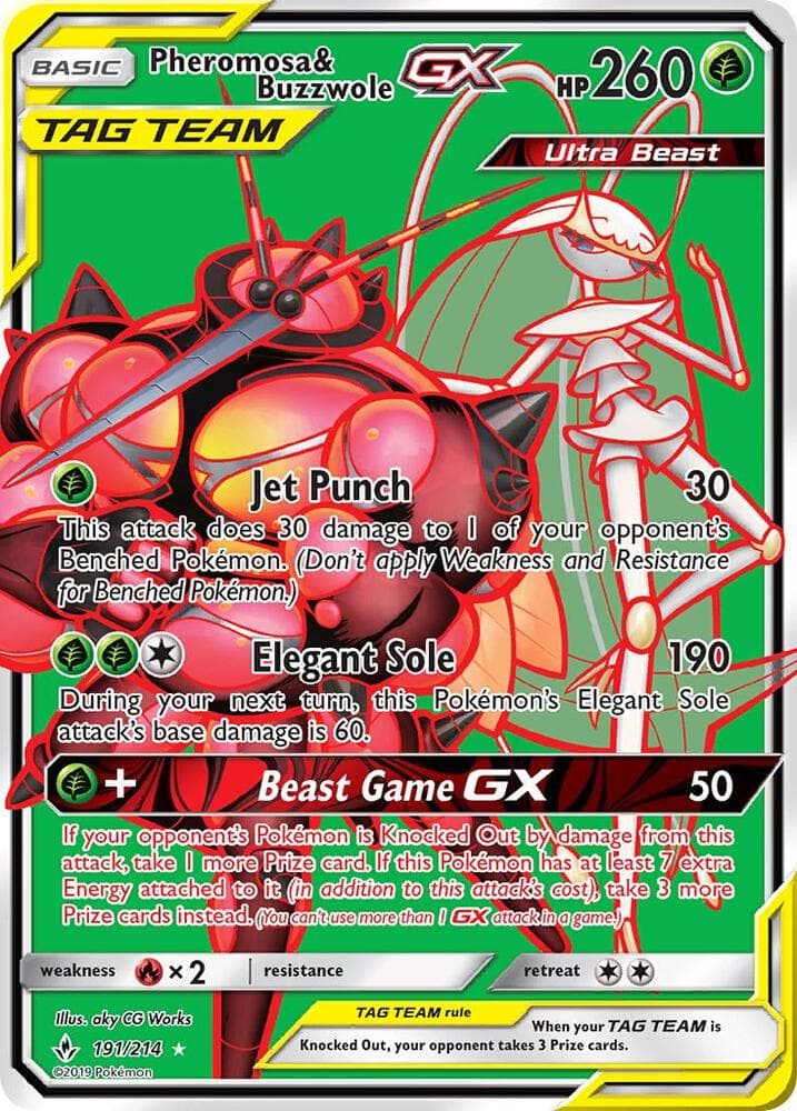 Pheromosa and Buzzwole GX 191 Full Art Basic
