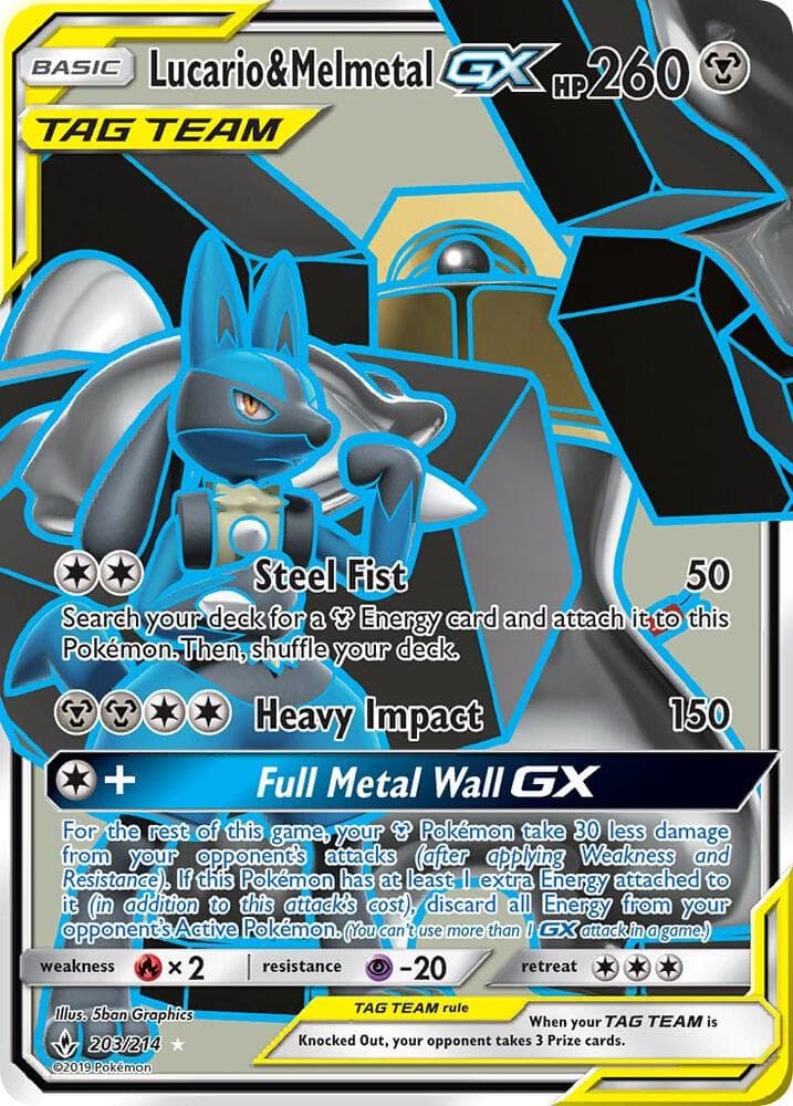 Lucario and Melmetal GX Full Art Basic