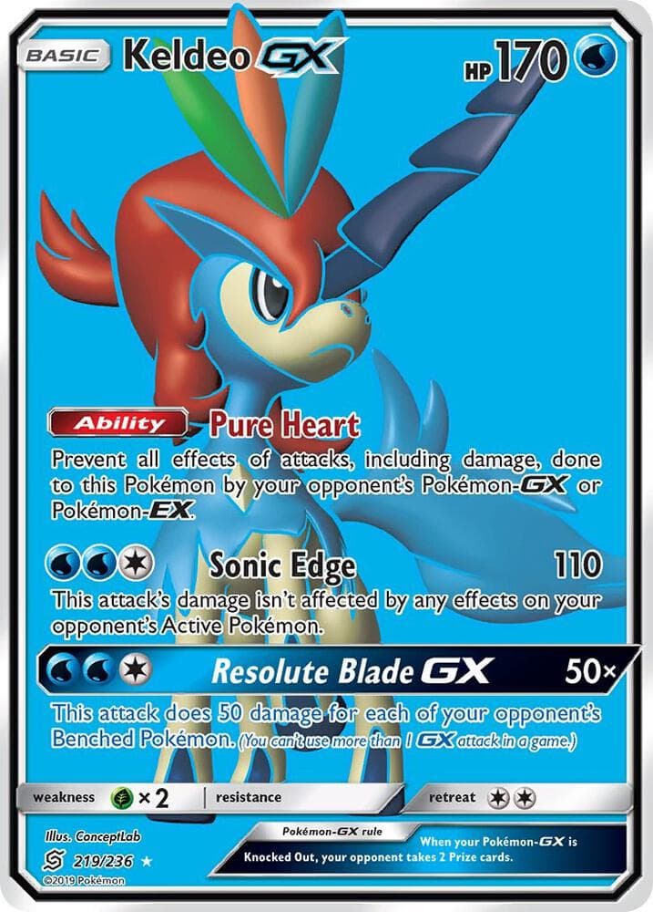 Keldeo GX Full Art Basic