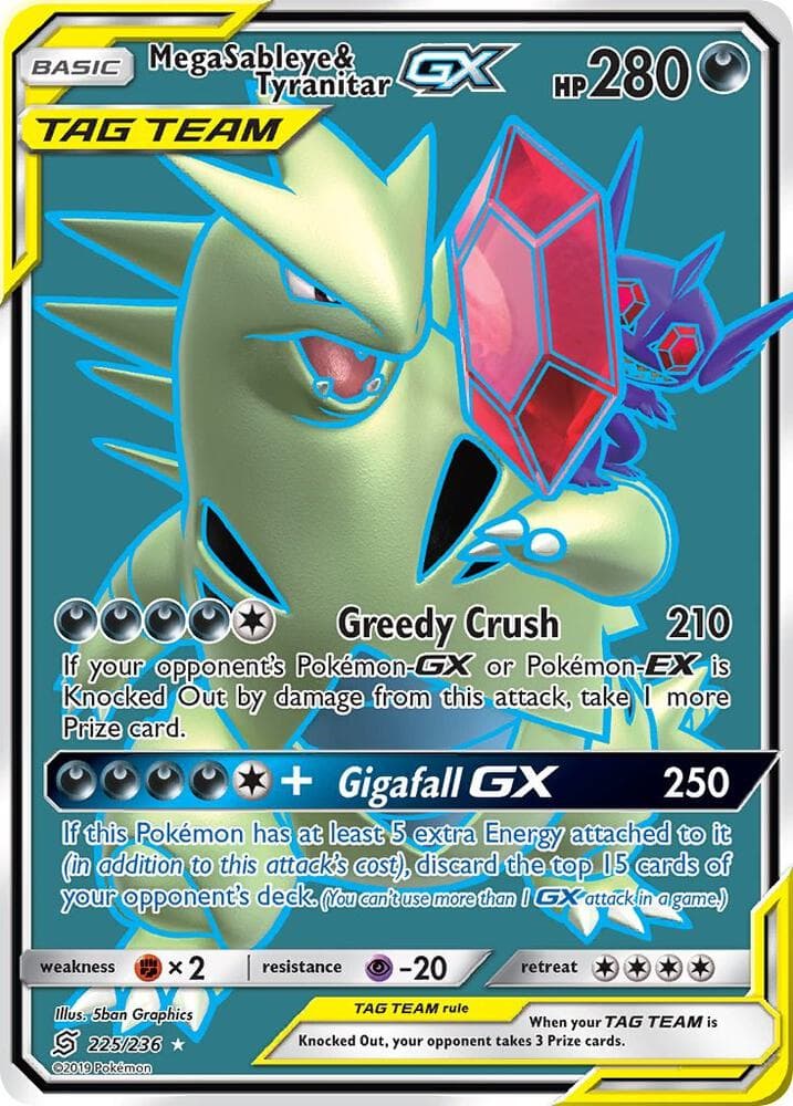 Mega Sableye and Tyranitar GX Full Art Basic