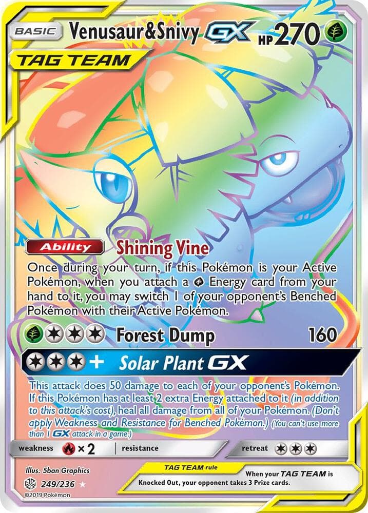 Venusaur and Snivy GX Secret Basic