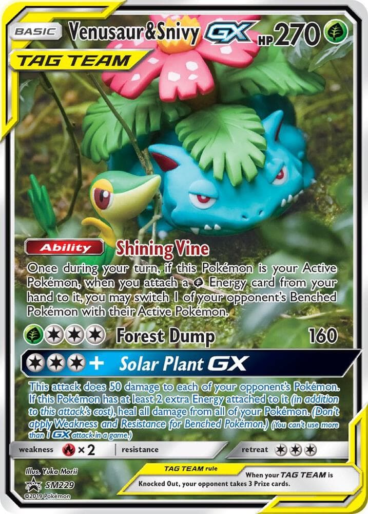Venusaur and Snivy GX SM229 Basic