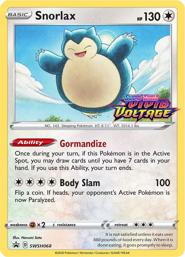 Snorlax SWSH068 Prerelease Basic