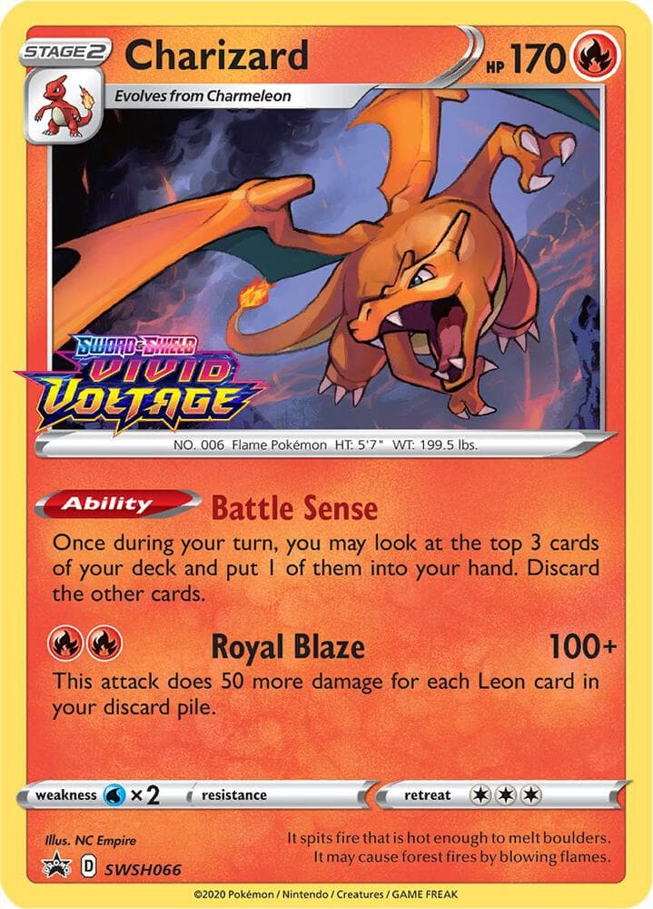 Charizard SWSH066 Prerelease Stage 2