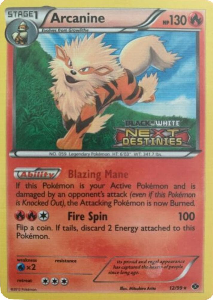 Arcanine 12 99 Prerelease Stage 1