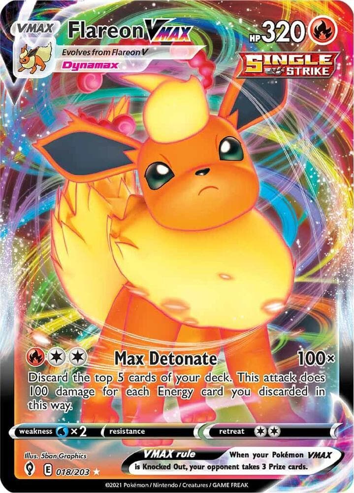 Flareon VMAX VMAX · Single Strike
