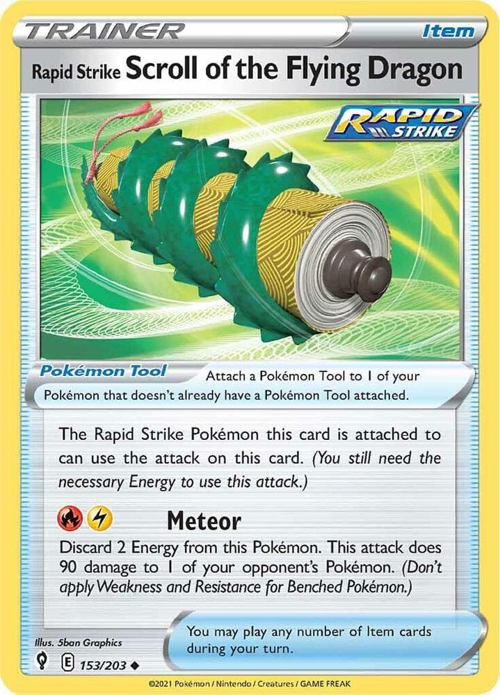 Rapid Strike Scroll of the Flying Dragon Rapid Strike · Item · Pokémon Tool