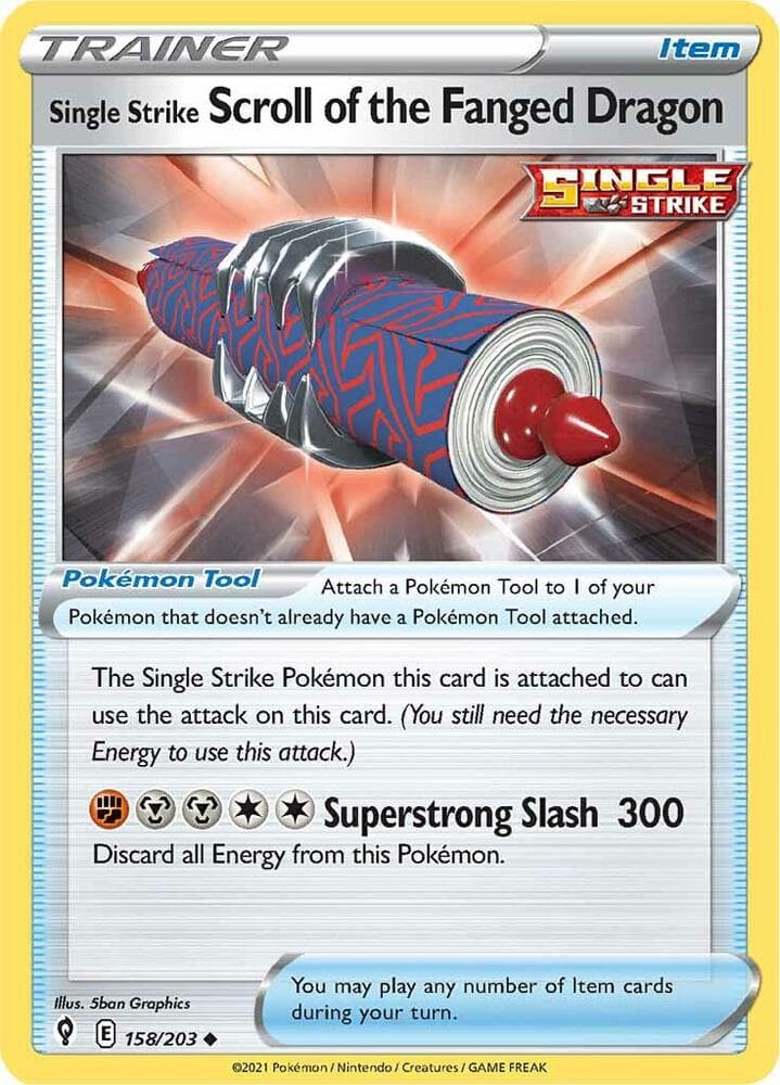 Single Strike Scroll of the Fanged Dragon Single Strike · Item · Pokémon Tool