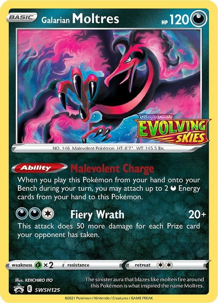 Galarian Moltres SWSH125 Prerelease Basic