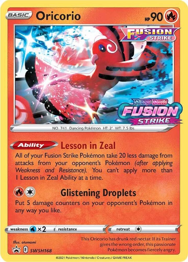 Oricorio SWSH168 Prerelease Basic