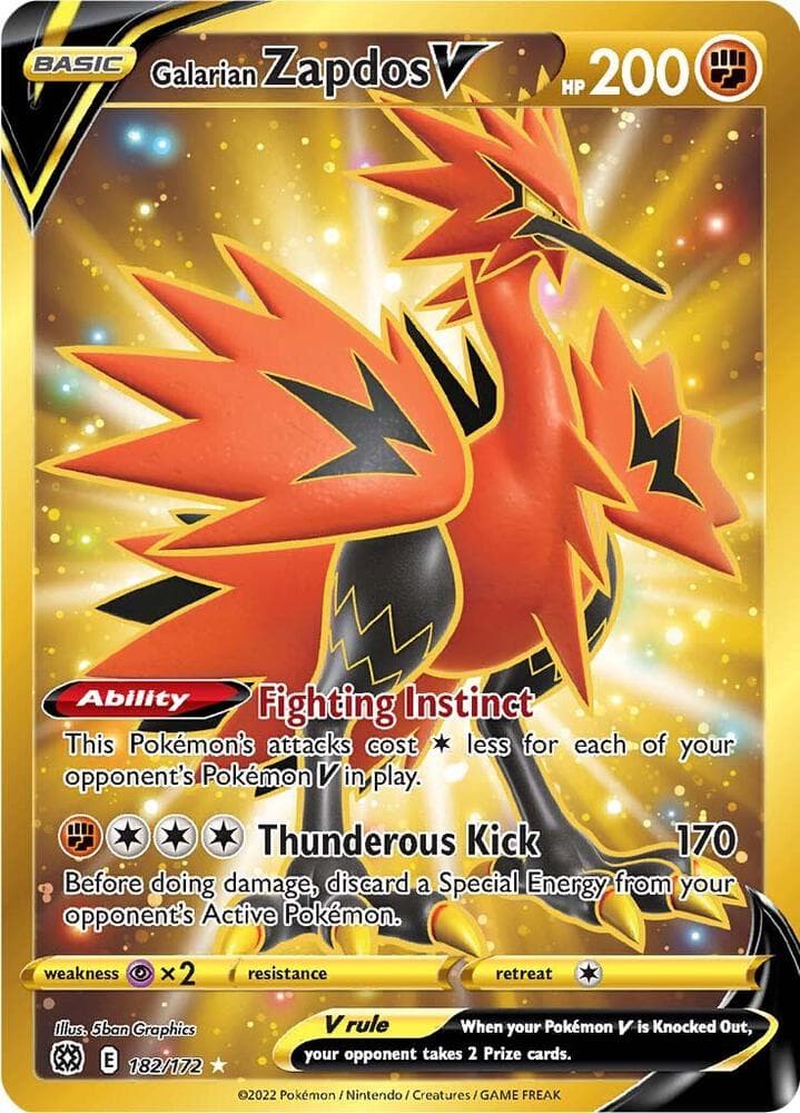 Galarian Zapdos V Secret Basic