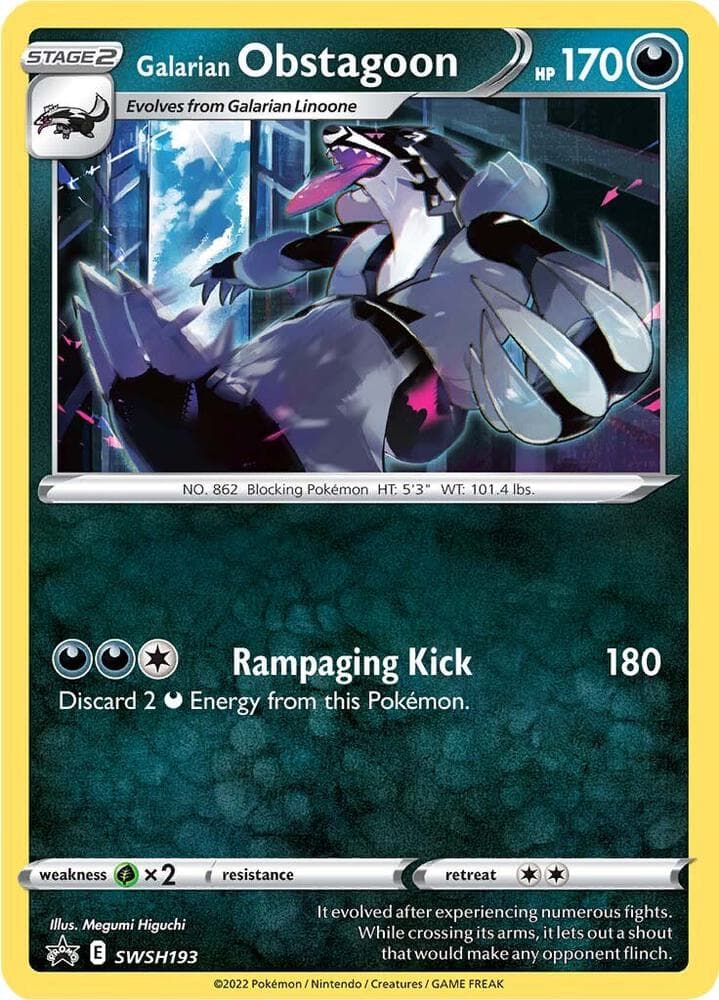 Galarian Obstagoon SWSH193 Stage 2