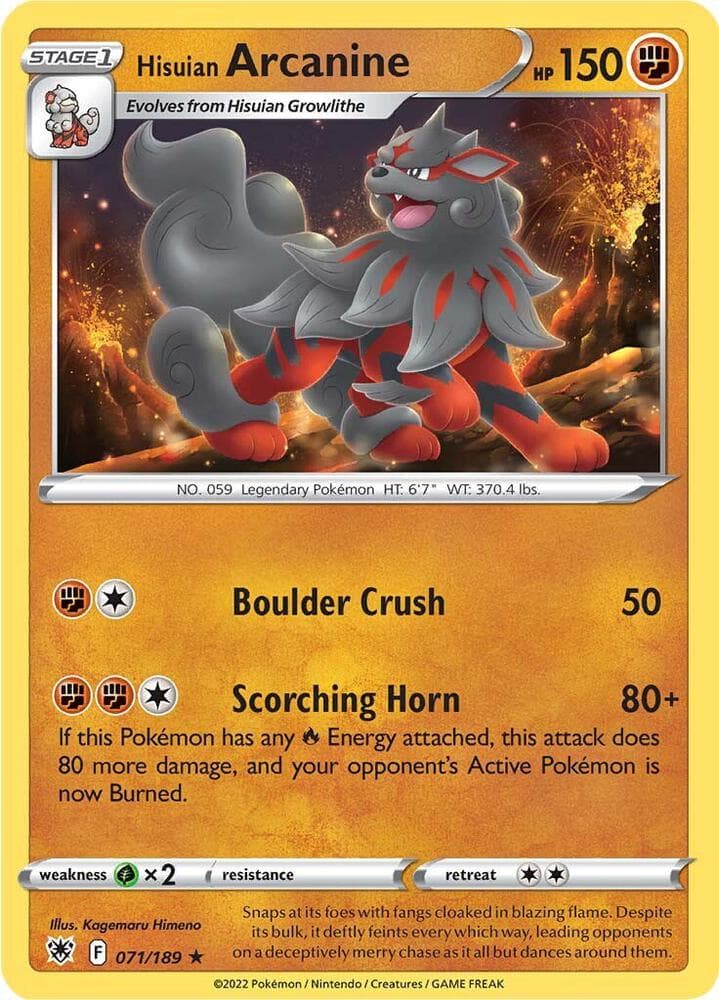 Hisuian Arcanine Stage 1
