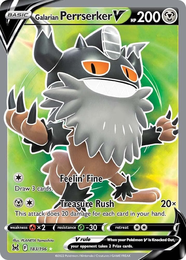 Galarian Perrserker V Full Art Basic