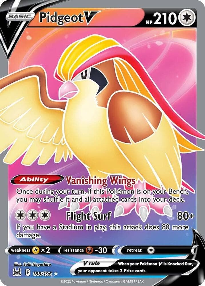 Pidgeot V Full Art Basic