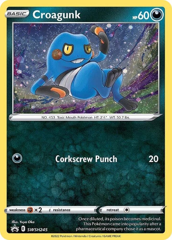 Croagunk SWSH245 Cosmos Holo Basic