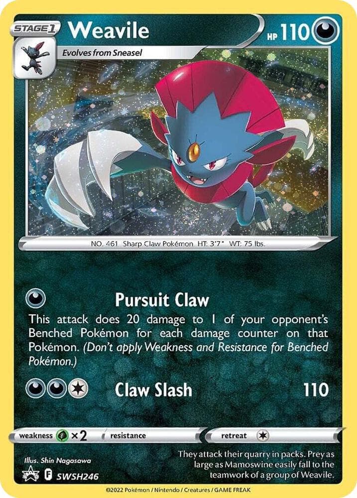 Weavile SWSH246 Cosmos Holo Stage 1