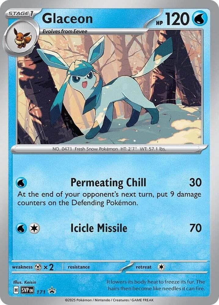 Glaceon 171 Cosmos Holo Stage 1