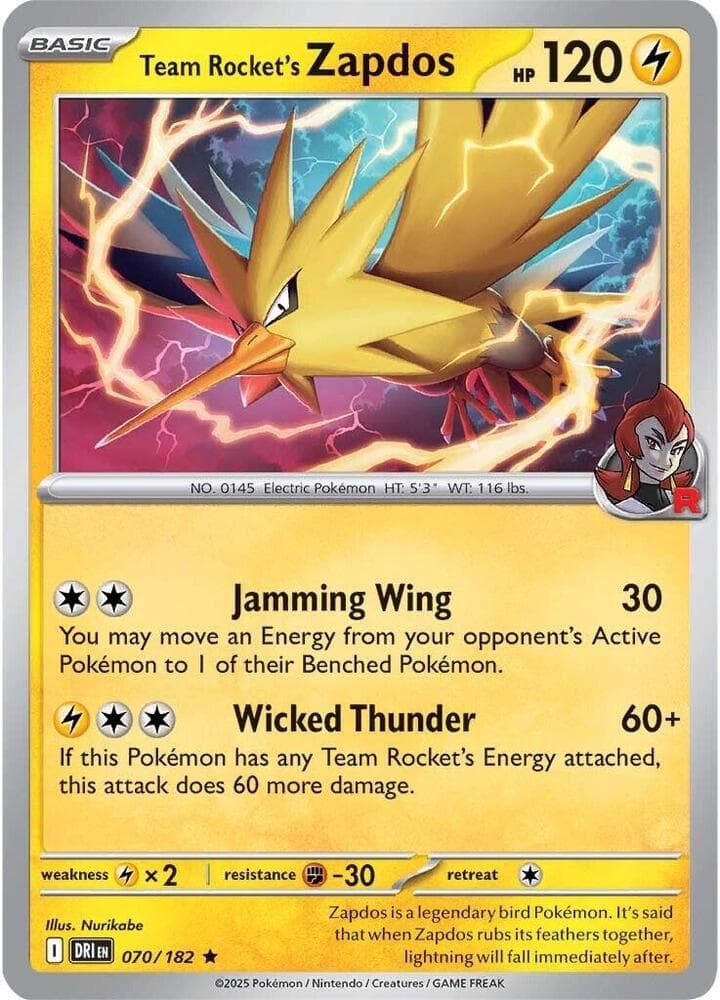 Team Rocket's Zapdos Basic