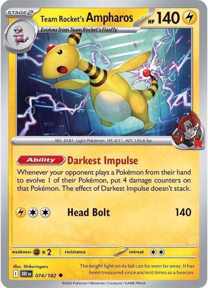 Team Rocket's Ampharos Stage 2