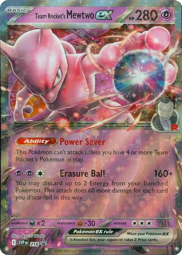 Team Rockets Mewtwo ex 216 Basic
