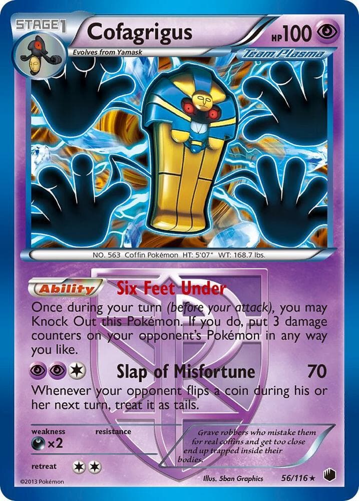 Cofagrigus Team Plasma 56 Stage 1