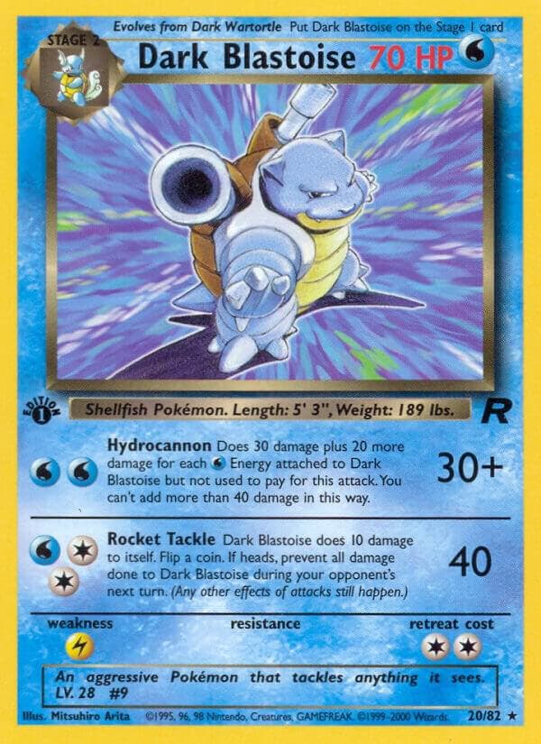Dark Blastoise 20 Stage 2