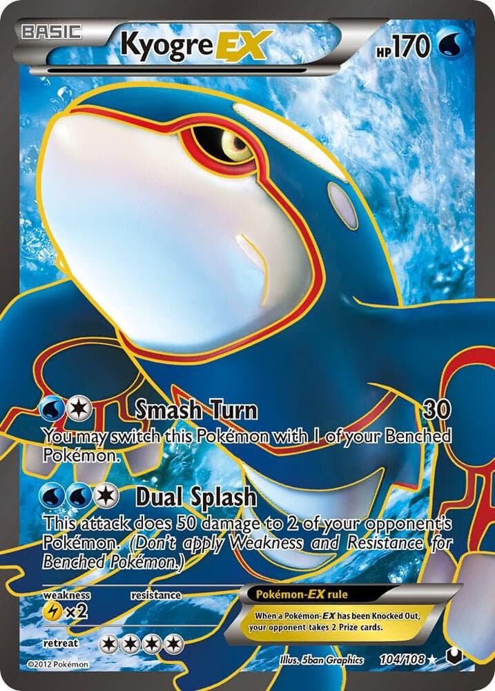 Kyogre EX 104 Full Art Basic