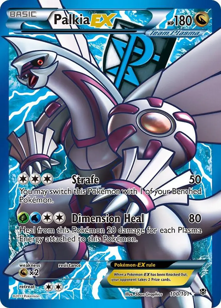 Palkia EX Team Plasma 100 Full Art Basic