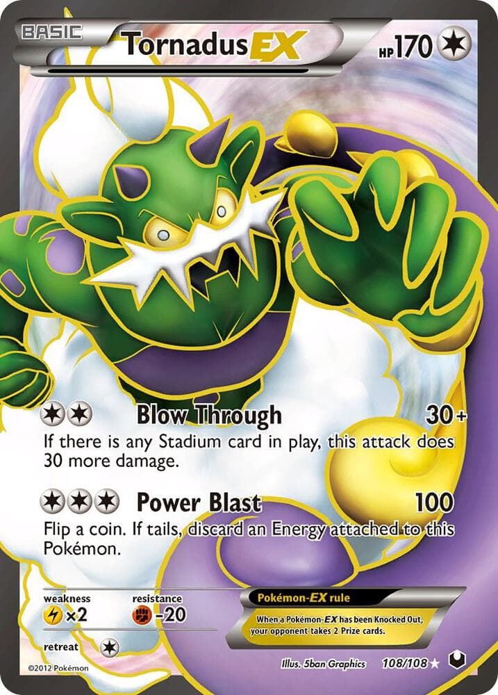 Tornadus EX 108 Full Art Basic