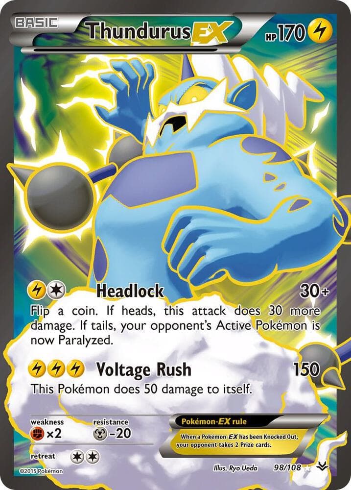 Thundurus EX 98 Full Art Basic