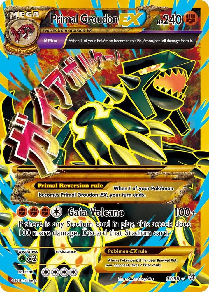 Primal Groudon EX Shiny Full Art MEGA · EX