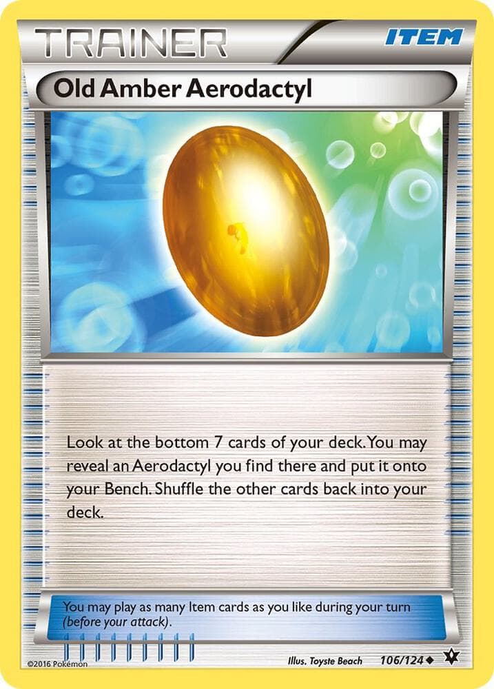 Old Amber Aerodactyl Item