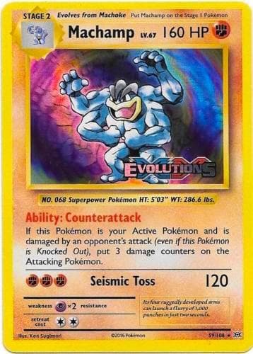 Machamp XY Evolutions Prerelease Stage 2