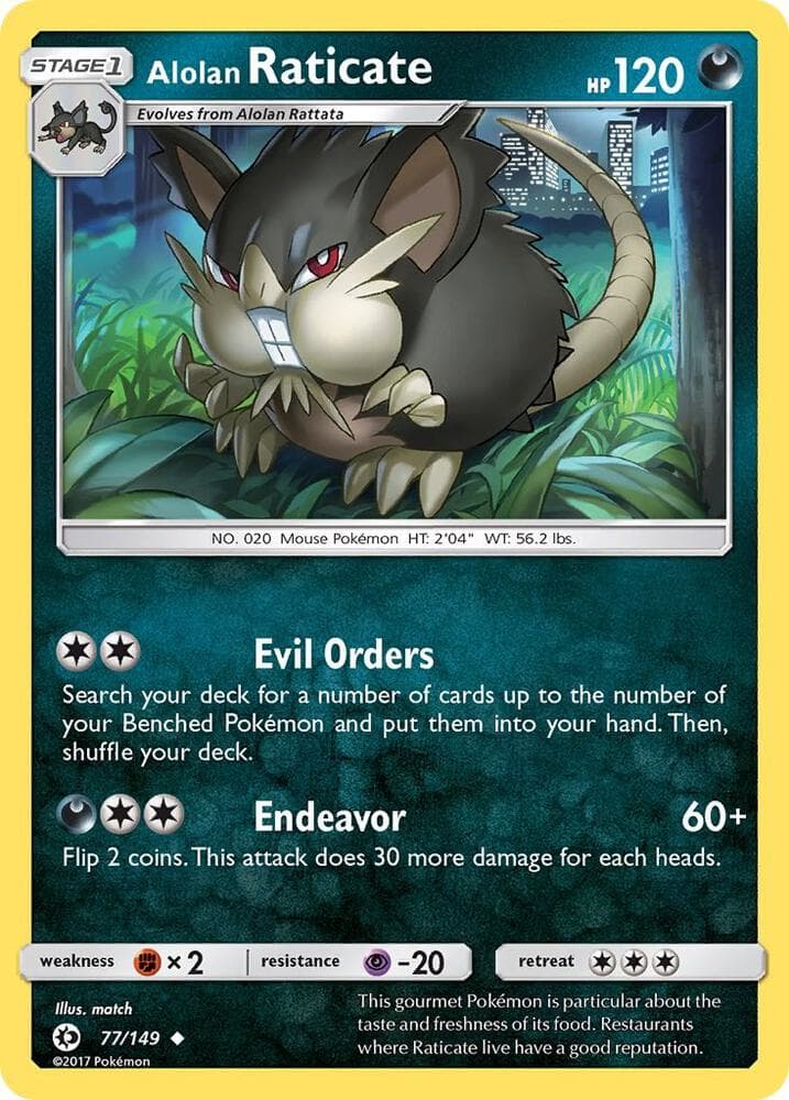 Alolan Raticate Stage 1