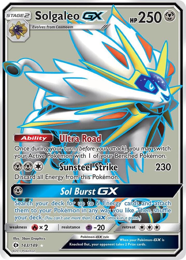 Solgaleo GX Full Art Stage 2