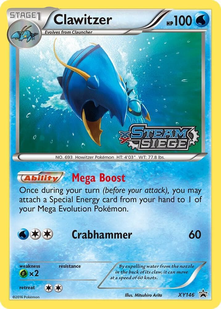 Clawitzer XY Steam Siege Prerelease Stage 1