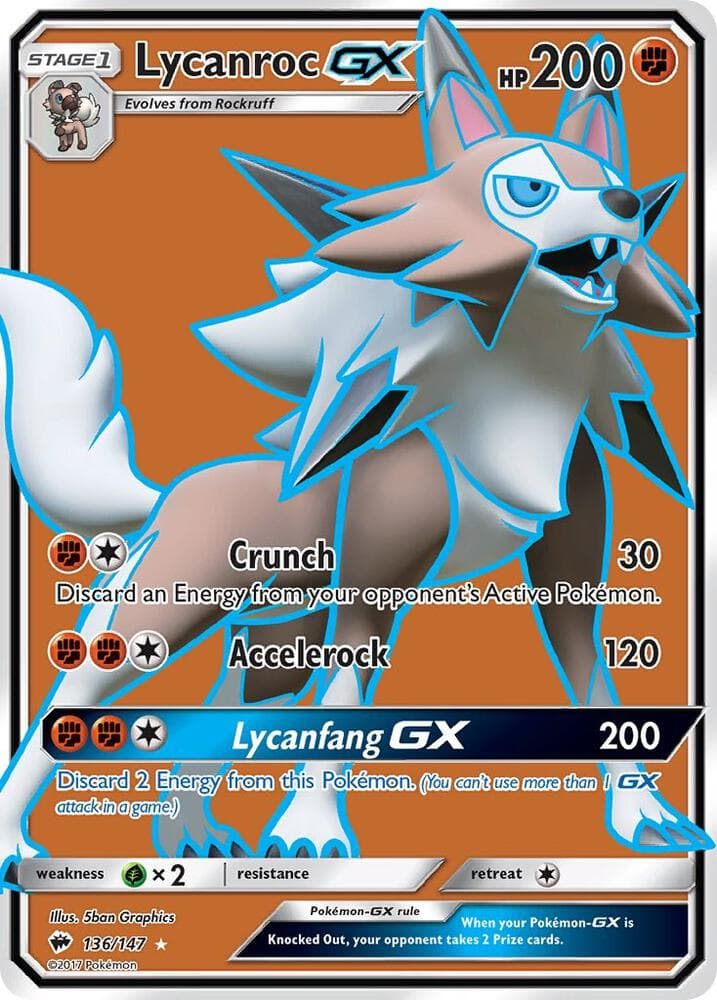 Lycanroc GX Full Art Stage 1