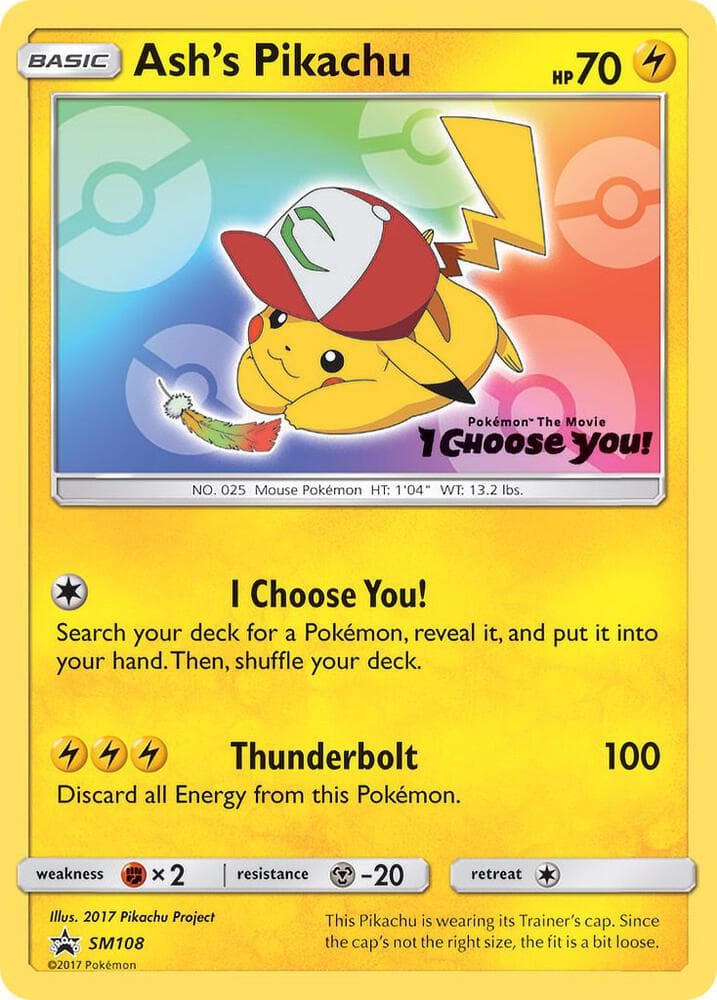 Ashs Pikachu SM108 Basic