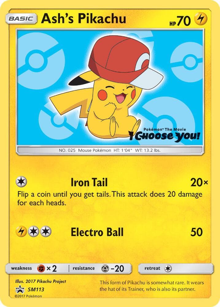 Ashs Pikachu SM113 Basic