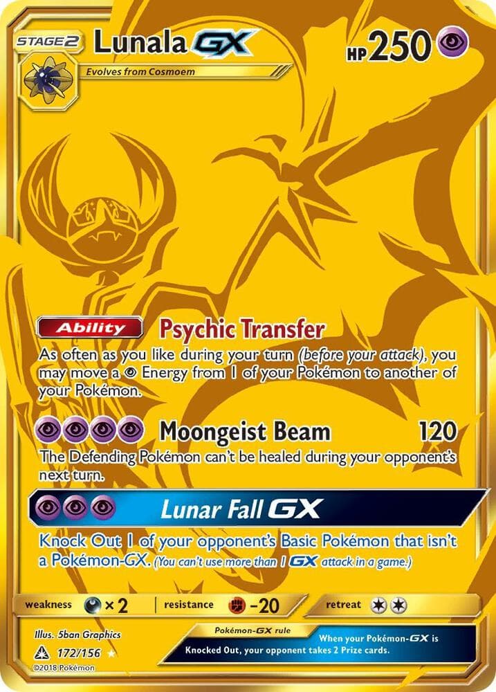 Lunala GX Secret Rare Stage 2
