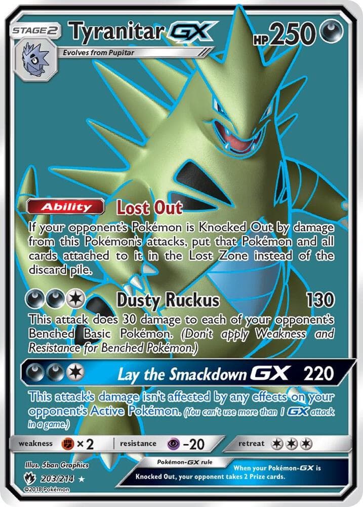 Tyranitar GX Full Art Stage 2