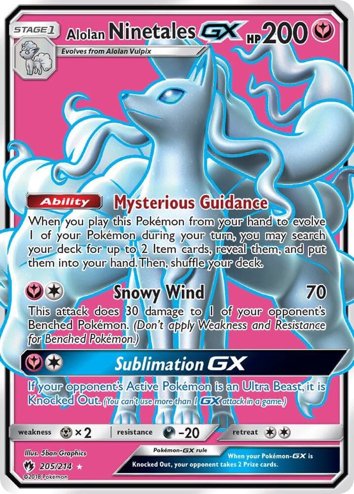 Alolan Ninetales GX Full Art Stage 1