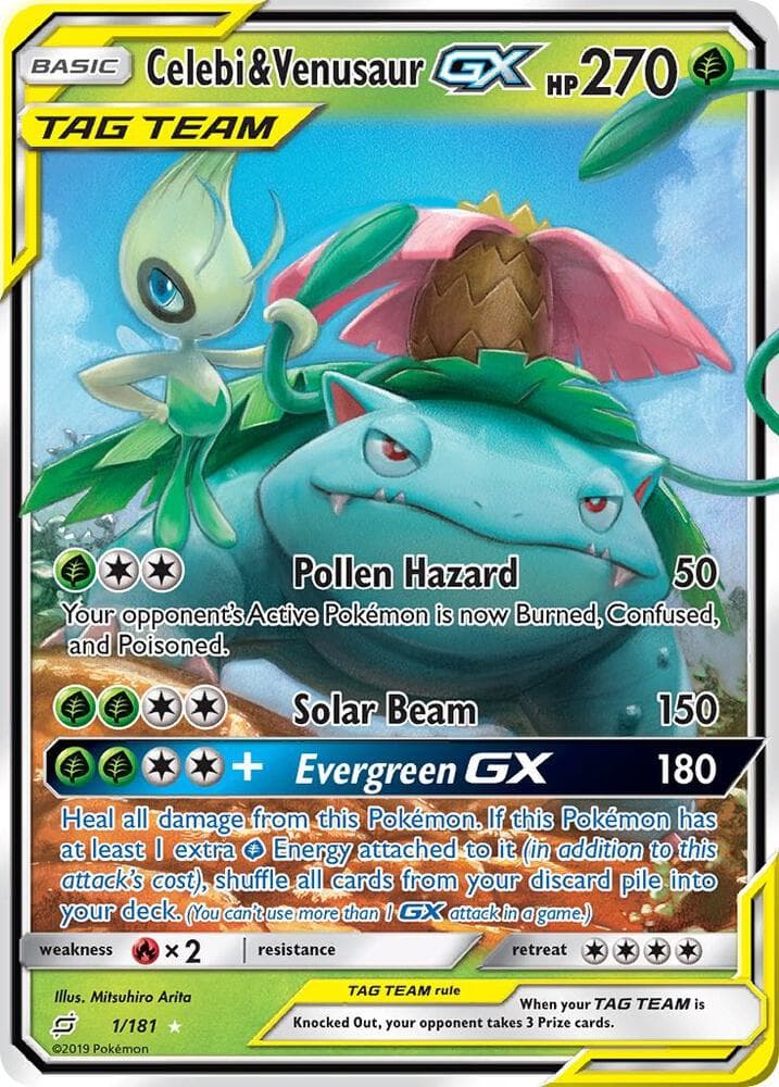Celebi and Venusaur GX Basic